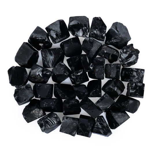 Black Obsidian Natural Rough Stone (1lb Pack)