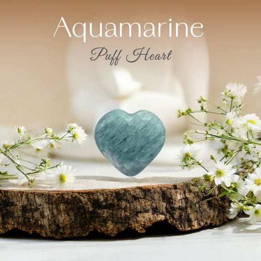Aquamarine Puff Heart