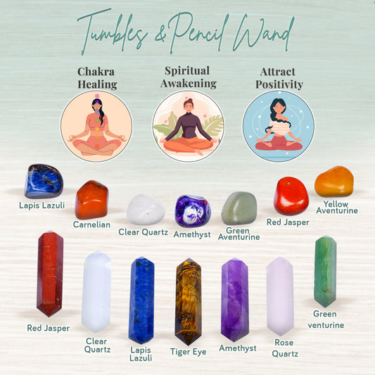 Tumbled Stones and Crystal Wand Kit