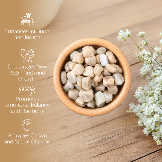 1lb Multi Moonstone Tumbled Stone