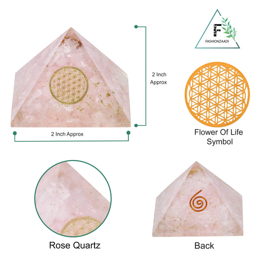 Rose Quartz Crystal Orgone Pyramid