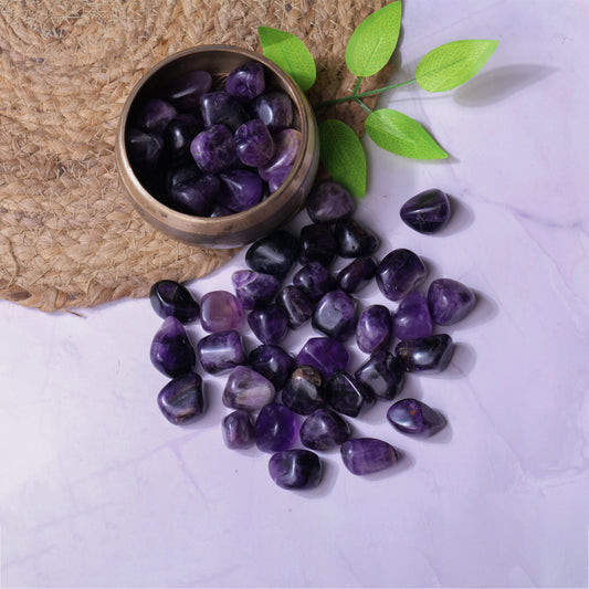 Amethyst Healing Crystal Tumbled Stone (1 lb Pack)