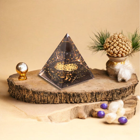 Black Tourmaline Orgone Crystal Pyramid