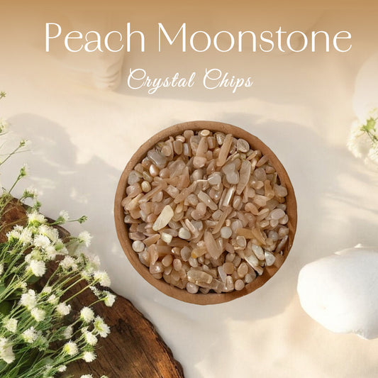 Peach Moonstone Crystal Chips