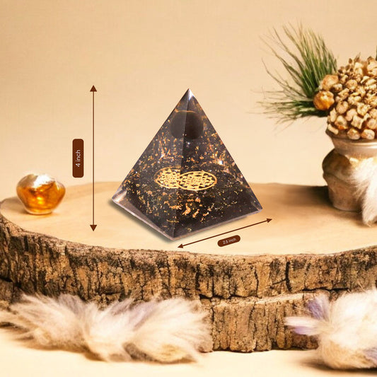 Black Tourmaline Orgone Crystal Pyramid
