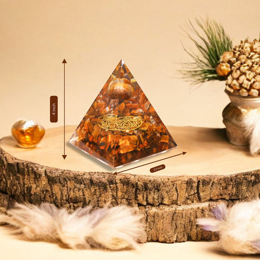Tiger Eye Orgone Crystal Pyramid