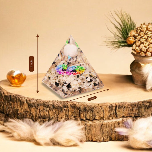 Rainbow Moonstone Orgone Crystal Pyramid