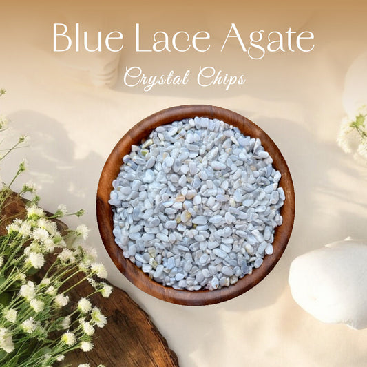Blue Lace Agate Crystal Chips