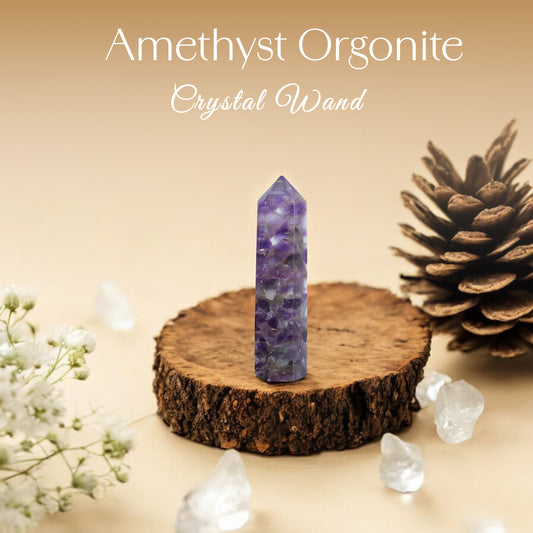 Amethyst Orgonite Crsytal Wand