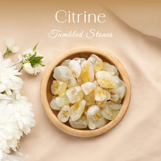 1lb Citrine Tumbled Stone