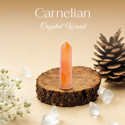 Carnelian Crystal Stone Wand
