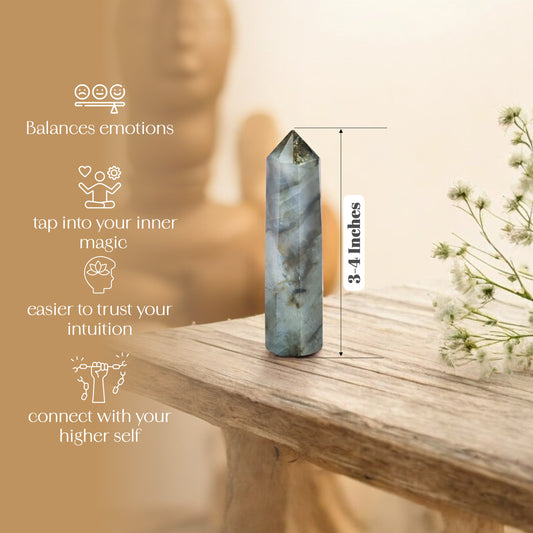 Labradorite Crystal Wand