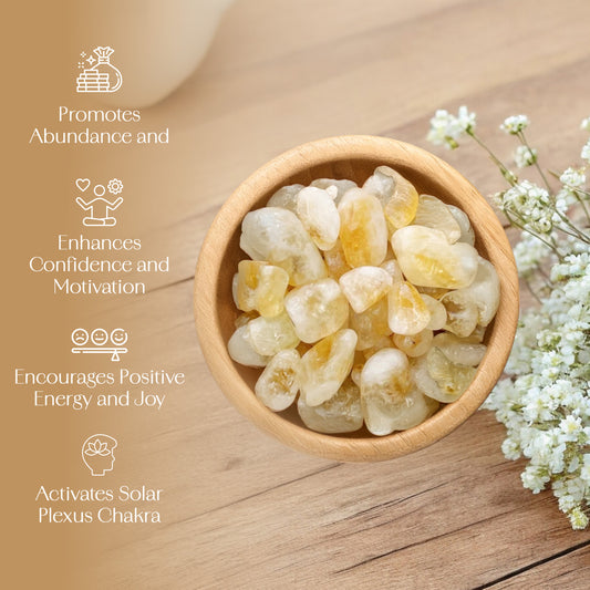 1lb Citrine Tumbled Stone