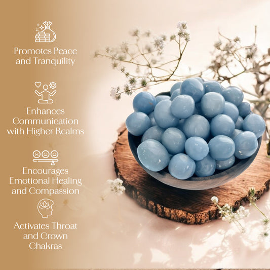 1lb Angelite Tumbled Stone