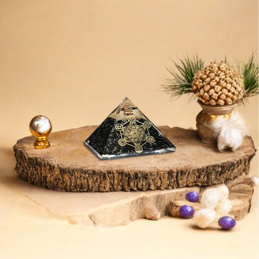 Black Tourmaline Orgone Pyramid For Self Confidence