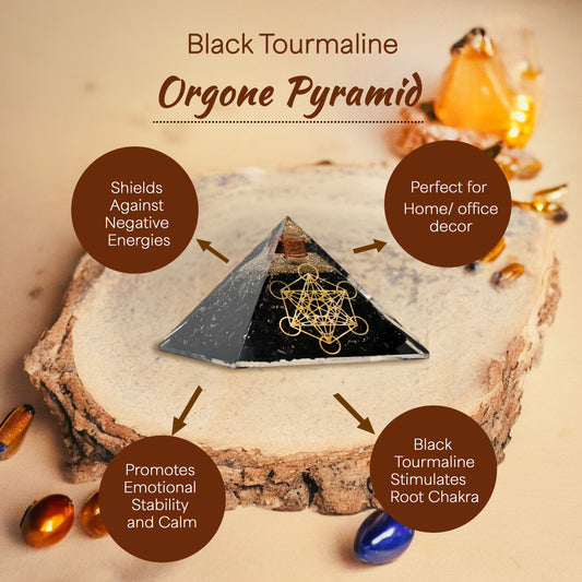 Black Tourmaline Universal Balance Orgone Pyramid
