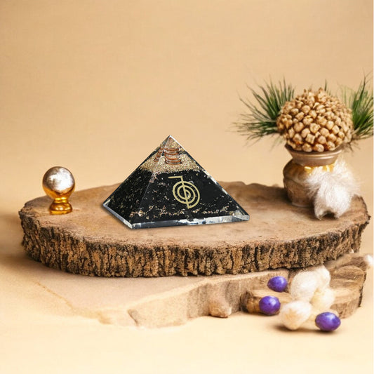 Shungite Cho Ku Rei Orgone Crystal Pyramid