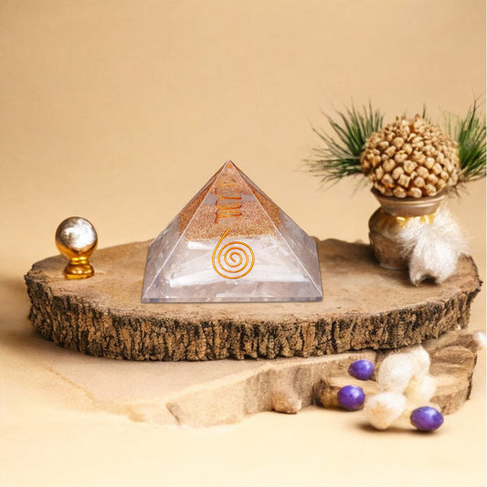 Selenite Orgone Crystal Pyramid