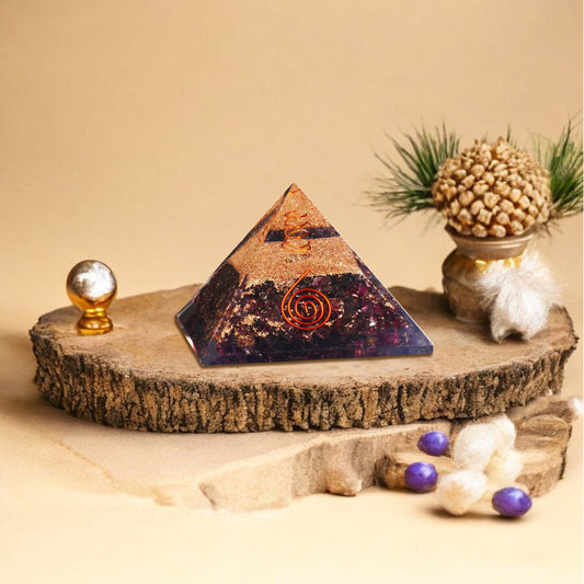 Garnet Orgone Crystal Pyramid