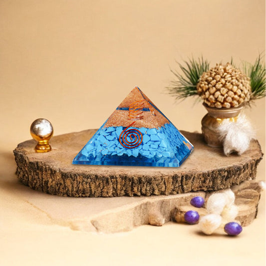 Turquoise Orgone Crystal Pyramid