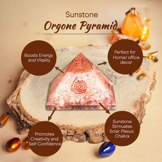 Sunstone Orgone Crystal Pyramid