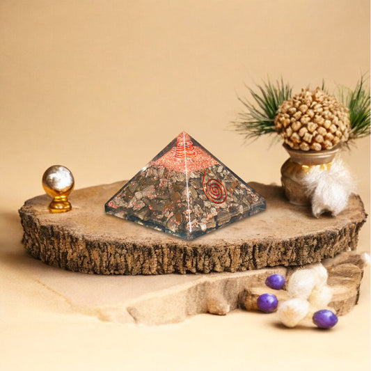 Pyrite Orgone Crystal Pyramid