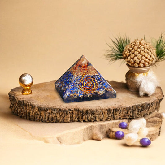 Lapis Lazuli Orgone Crystal Pyramid For Truth