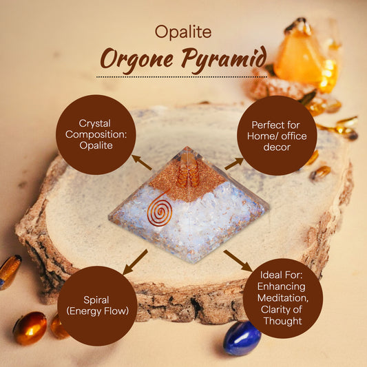 Opalite Orgone Crystal Pyramid
