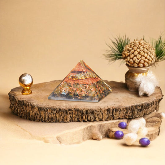 Labradorite Orgone Crystal Pyramid For Strength