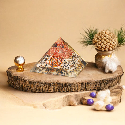 Dalmatian Jasper Orgone Crystal Pyramid
