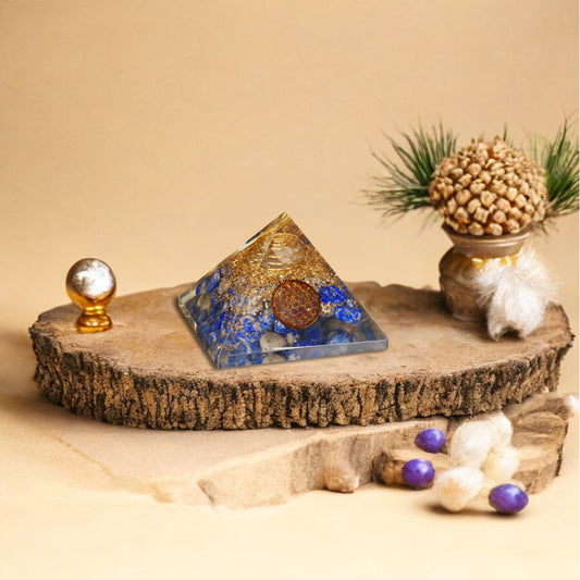 Lapis Lazuli Orgone Pyramid For Clarity