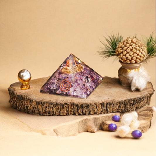 Amethyst Orgone Crystal Pyramid for Peace