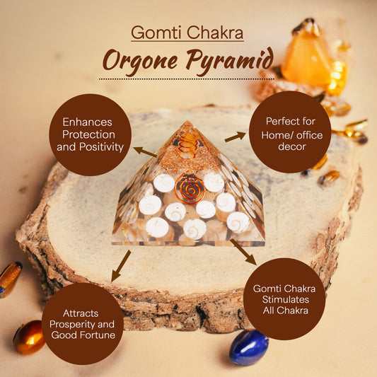 Gomti Chakra Orgone Crystal Pyramid