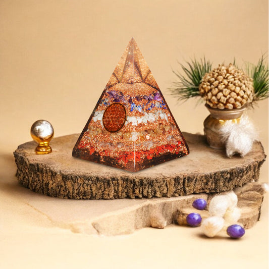 Seven Chakra Orgone Pyramid For Inner Harmony