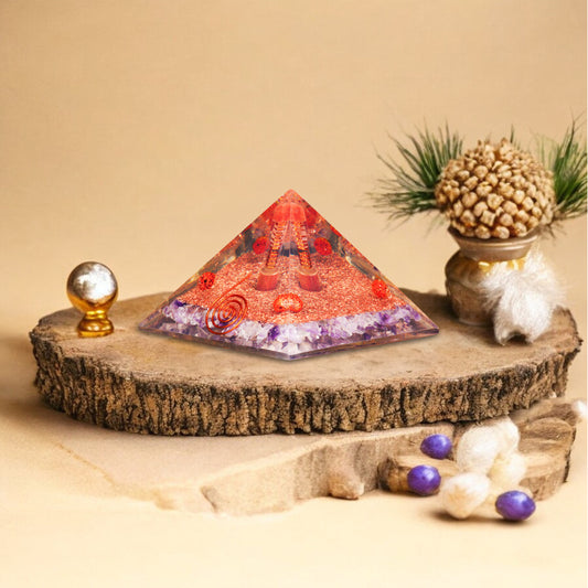Amethyst Orgone Pyramid For Calmness
