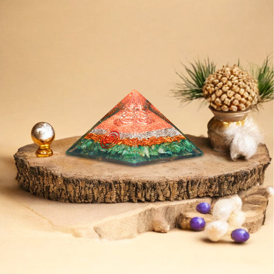 Green Aventurine Orgone Pyramid For Harmony & Balance