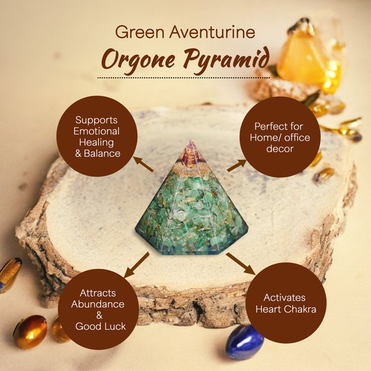 Green Aventurine Orgone Pyramid For Healing