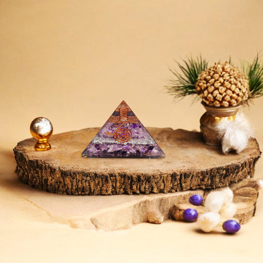 Amethyst Orgone Crystal Pyramid For Clarity