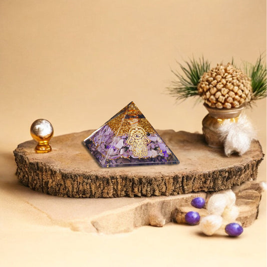 Amethyst Orgone Crystal Pyramid For Intuition