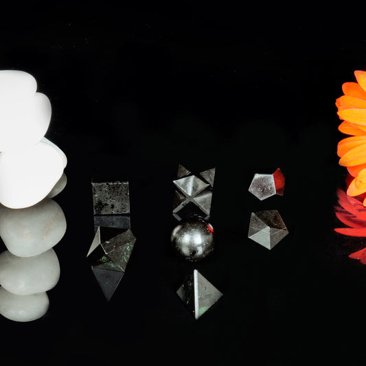 Black Tourmaline Handcrafted Sacred Geometric Set