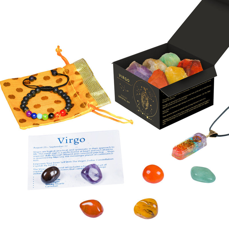 Virgo Zodiac Crystal Kit, Birthstone Healing Stones Horoscope Gift –  Orgonitecrystals