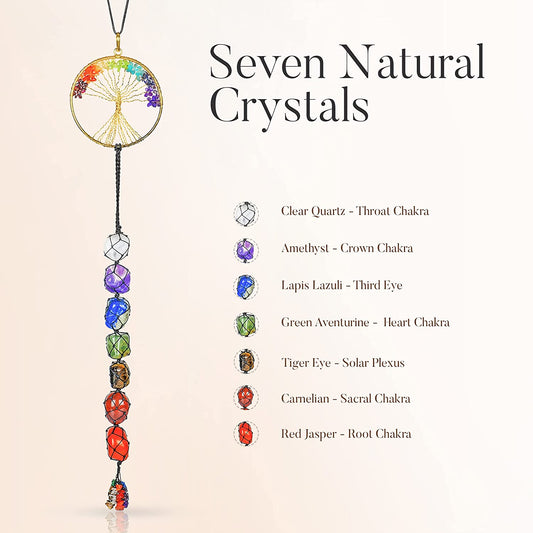 Chakra Gemstone Wall Hanging - Healing Crystal Wall Decor - Crystal Ornament