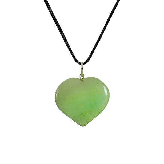 Green Jade Tree of life crystal necklace Heart Pendant for women