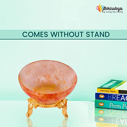 Handmade Red Aventurine Crystal Bowl - Chakra Balancing Home Decor