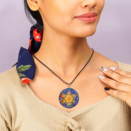 Lapis Lazuli Crystal Jewelry Chakra Stone Orgonite Pendant Necklace Gifts