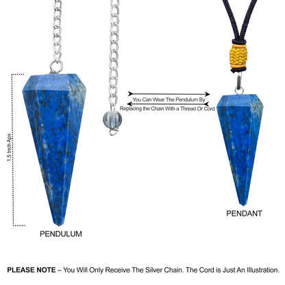 Lapis Lazuli Crystal Pendulum