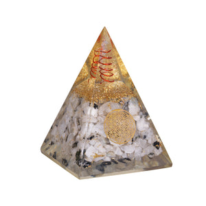 Rainbow Moonstone Orgonite Pyramid