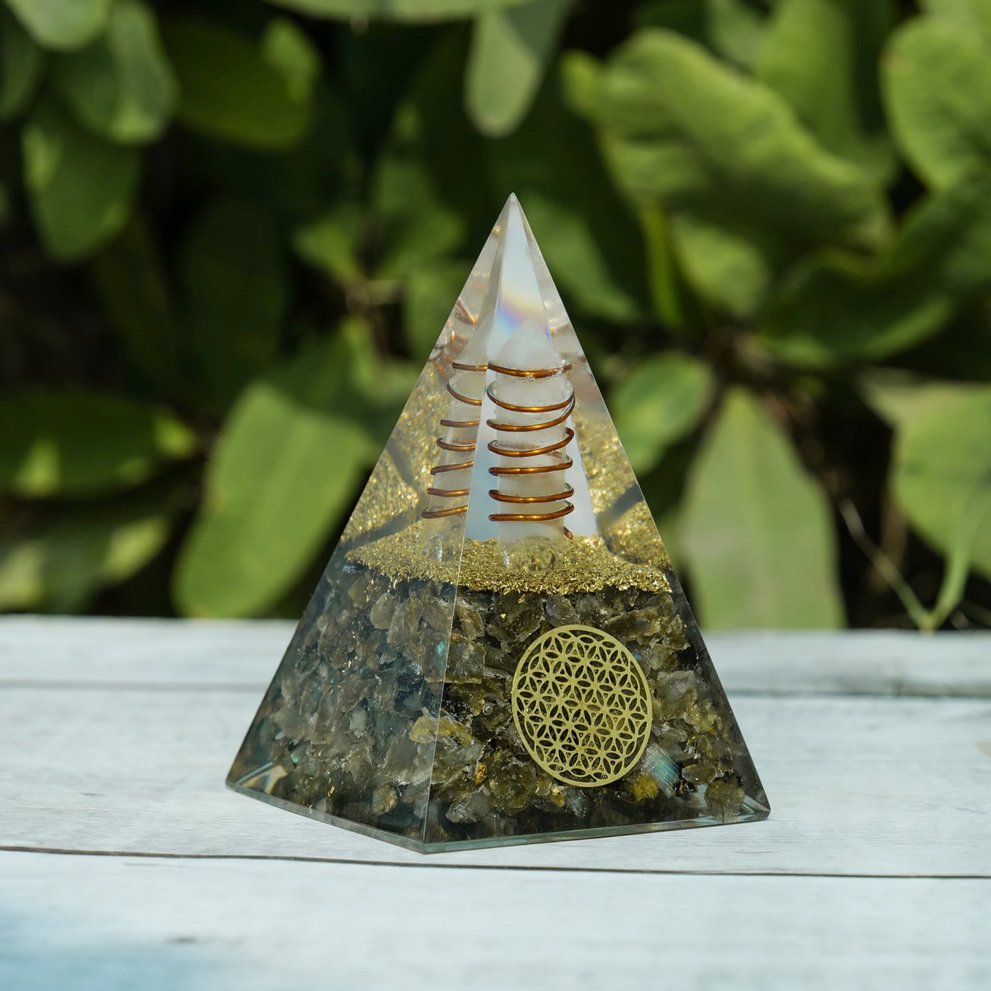 Labradorite Orgonite Pyramid