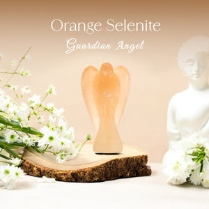 Orange Selenite Crystal Guardian Angel