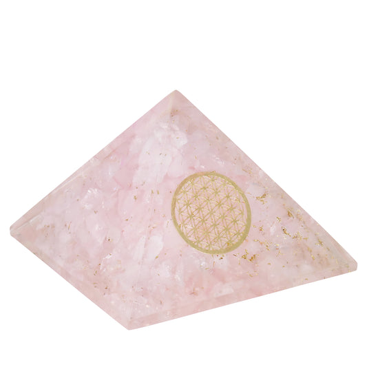 Rose Quartz Crystal Orgone Pyramid